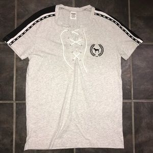 Pink short sleeve shirt